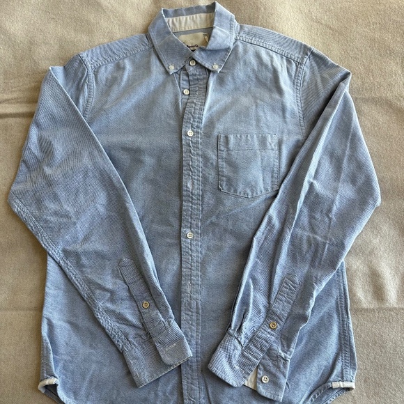 Trovata Oxford cloth button-down shirt in blue, size S - Picture 1 of 4